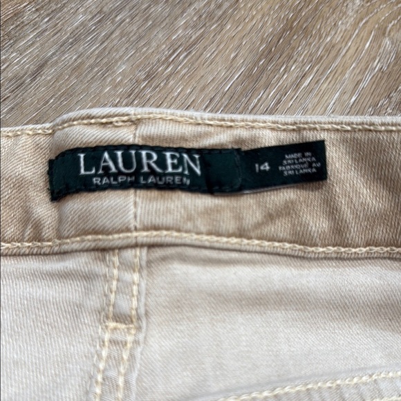 Lauren Ralph Lauren Size 14 Tan Skinny Ankle Jeans High Rise - Picture 2 of 9